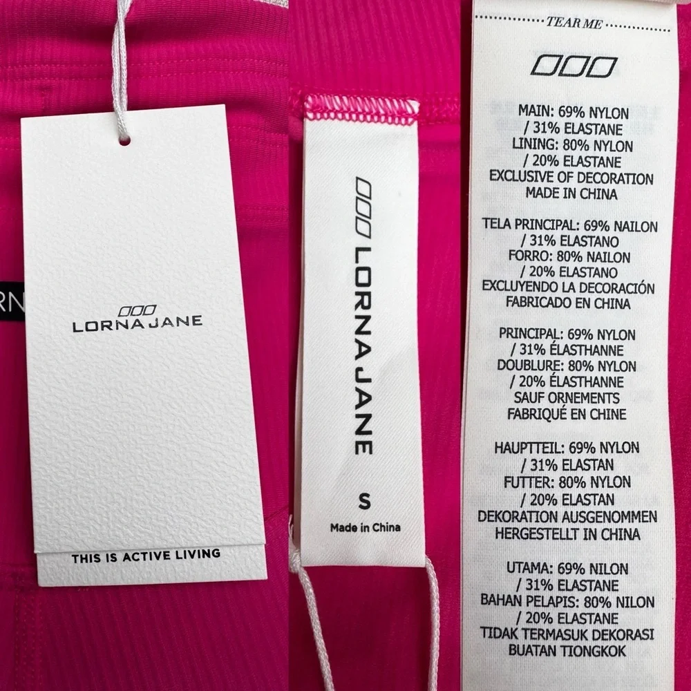 NWT Lorna Jane Flaunt it Rib Bike Short in Babin Pink Small - Picture 9 of 10